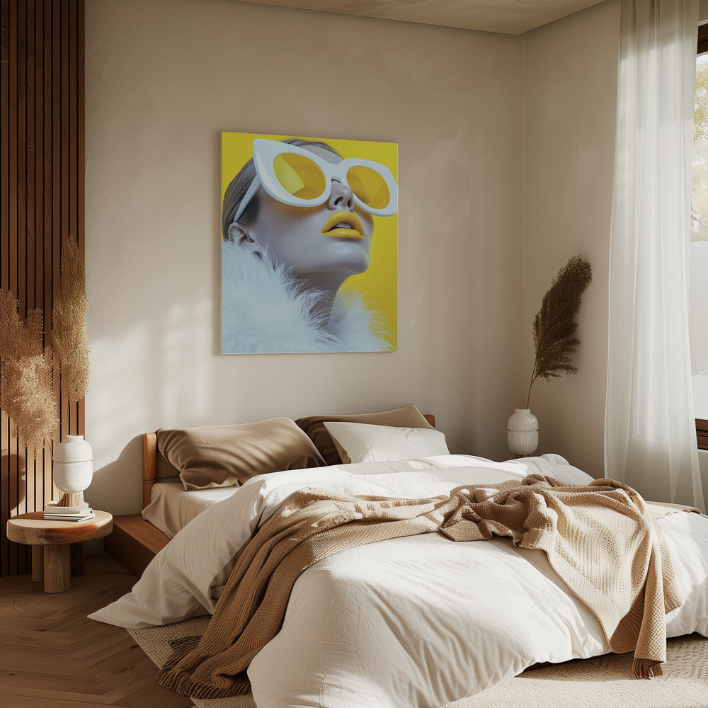Das gelbe Modell | Leinwand