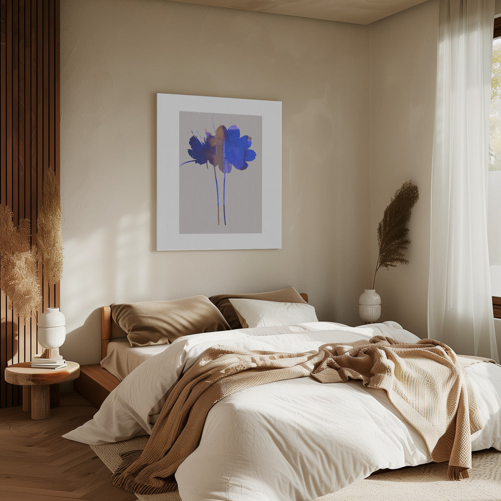 Heller floraler Grafikdruck Nr. 1 | Leinwand