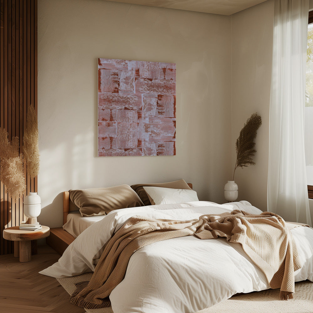 Cinnabar Soft Lines Texture No2 Print | Canvas