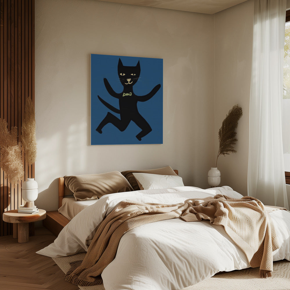 Schwarze Katze | Leinwand