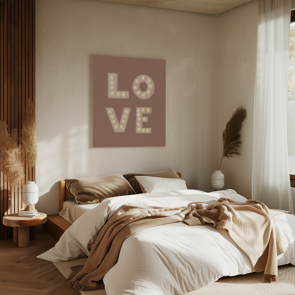 Love Lightletters Mochamousse | Leinwand
