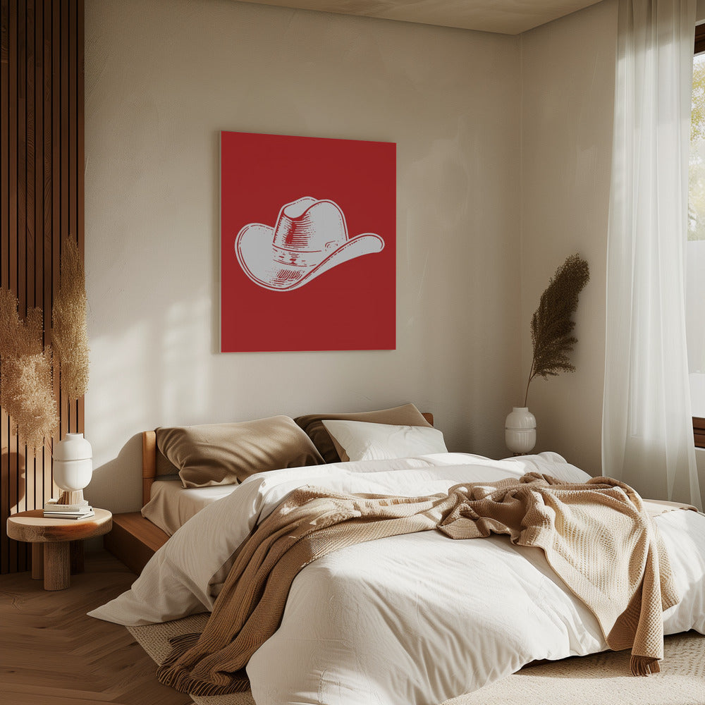 Red Cowboy Hat | Canvas