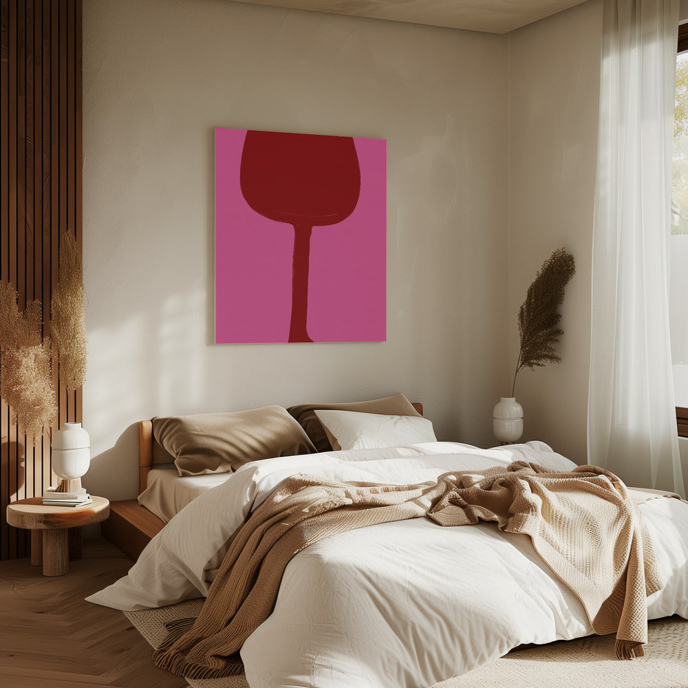 Wein und Pink Vibes | Leinwand