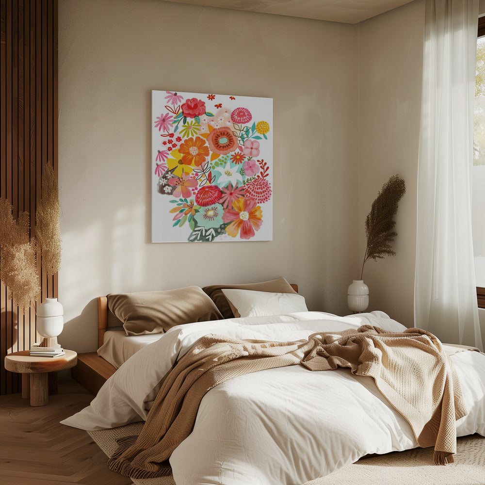 Sommergarten in voller Blüte | Leinwand