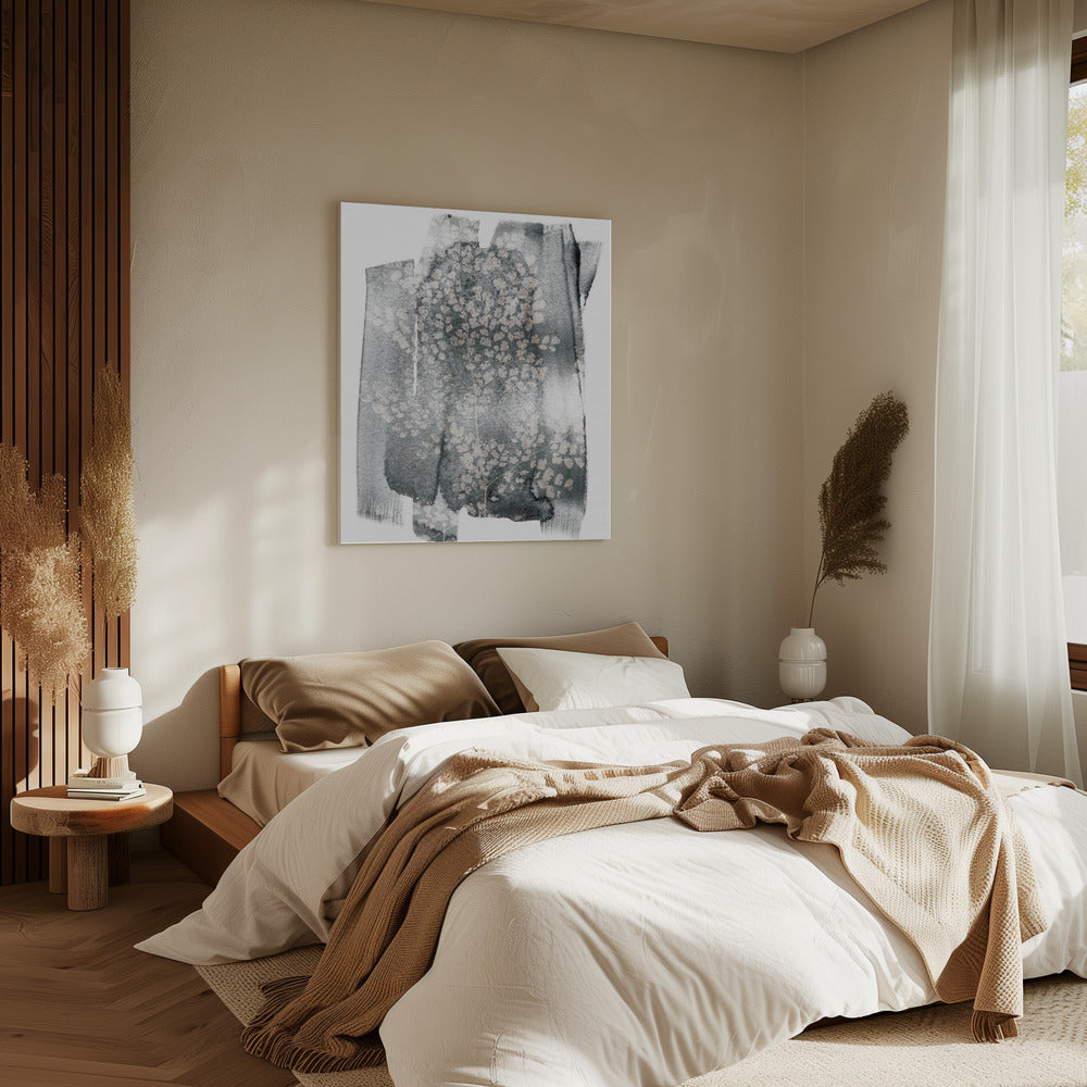Abstraktes Aquarell Zarte botanische Muster | Leinwand