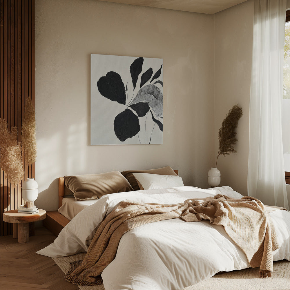 Monochrome Leaves | Canvas