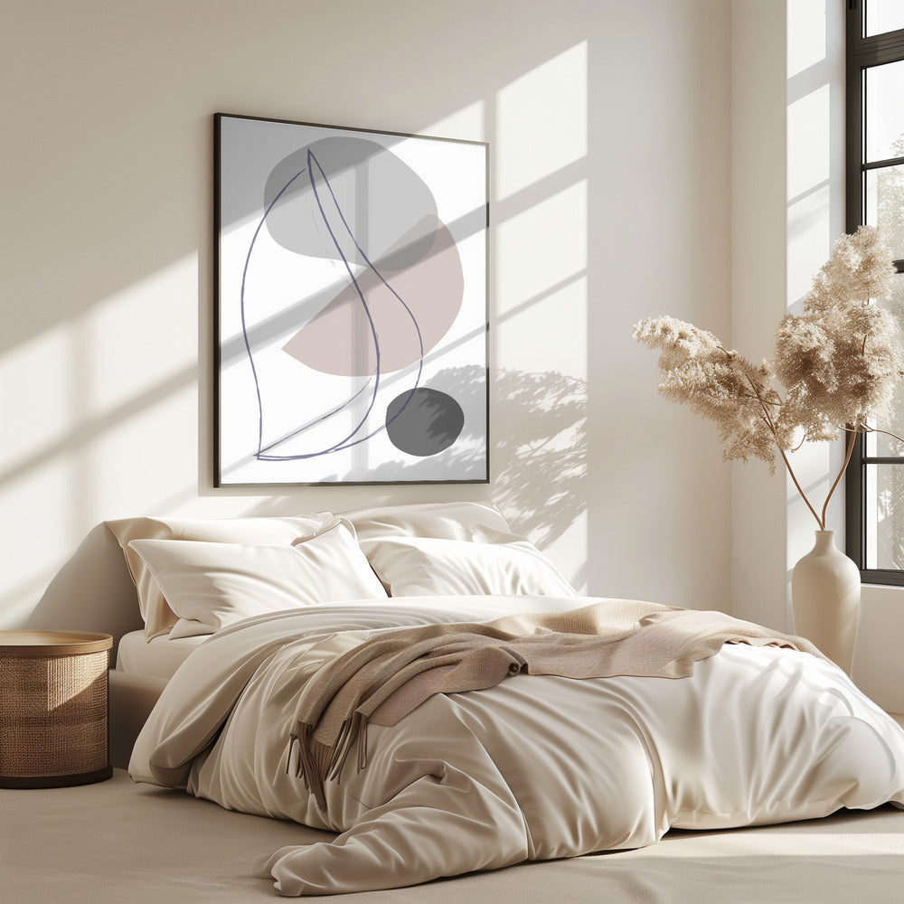 New Shapes Beige 01 | Poster