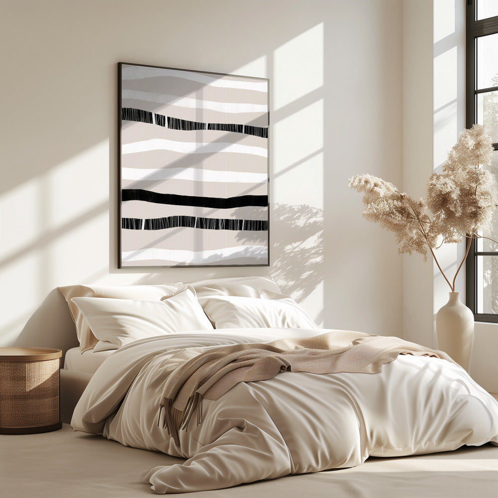Monochrome Wellen | Poster