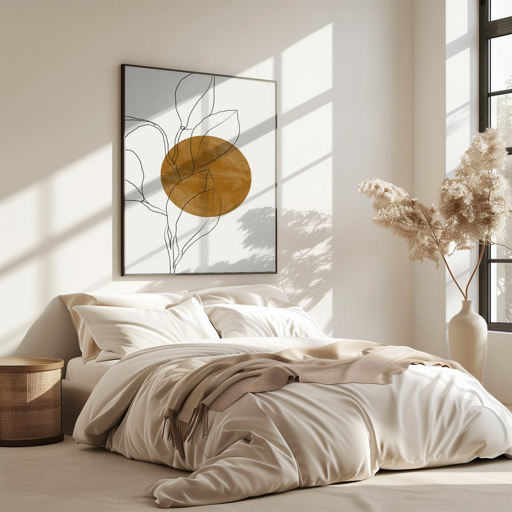 Linie Blatt Harmonie | Poster