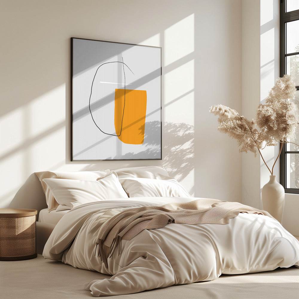 Overlapping Lines On A Gray Background | Poster