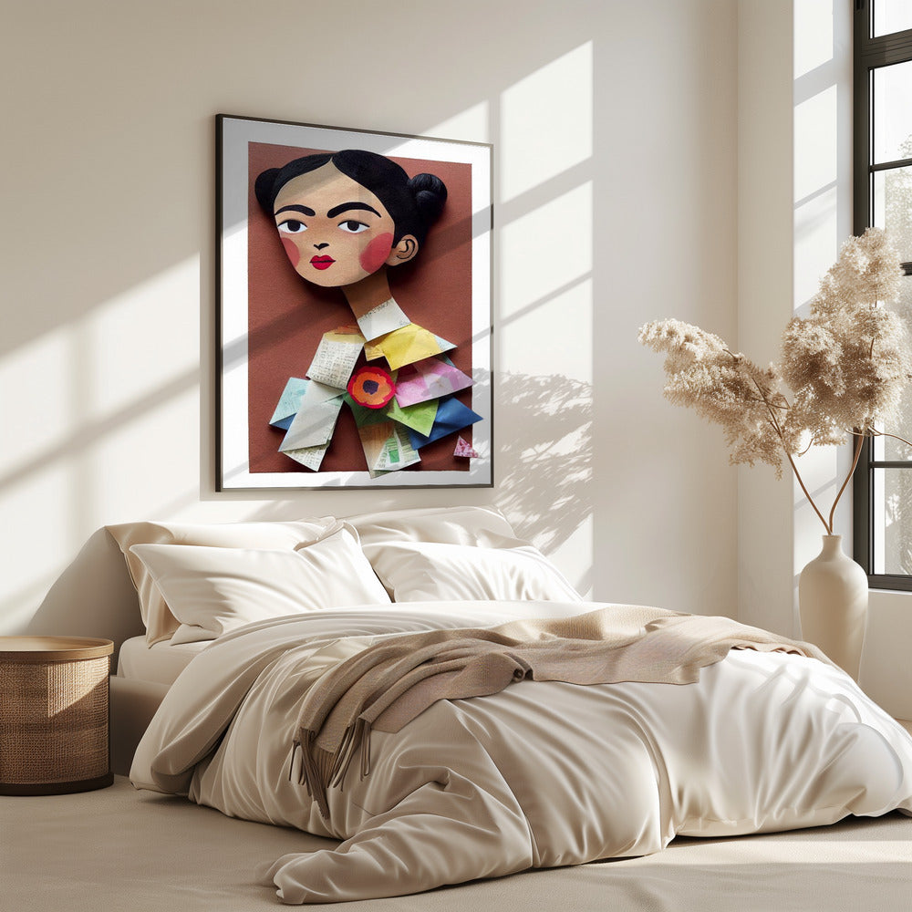 Papierportrait Blüte | Poster
