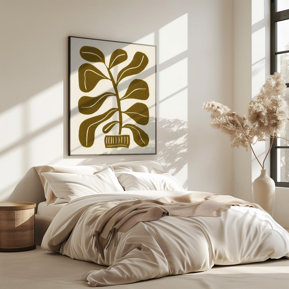 Linocut Houseplant #2 | Poster