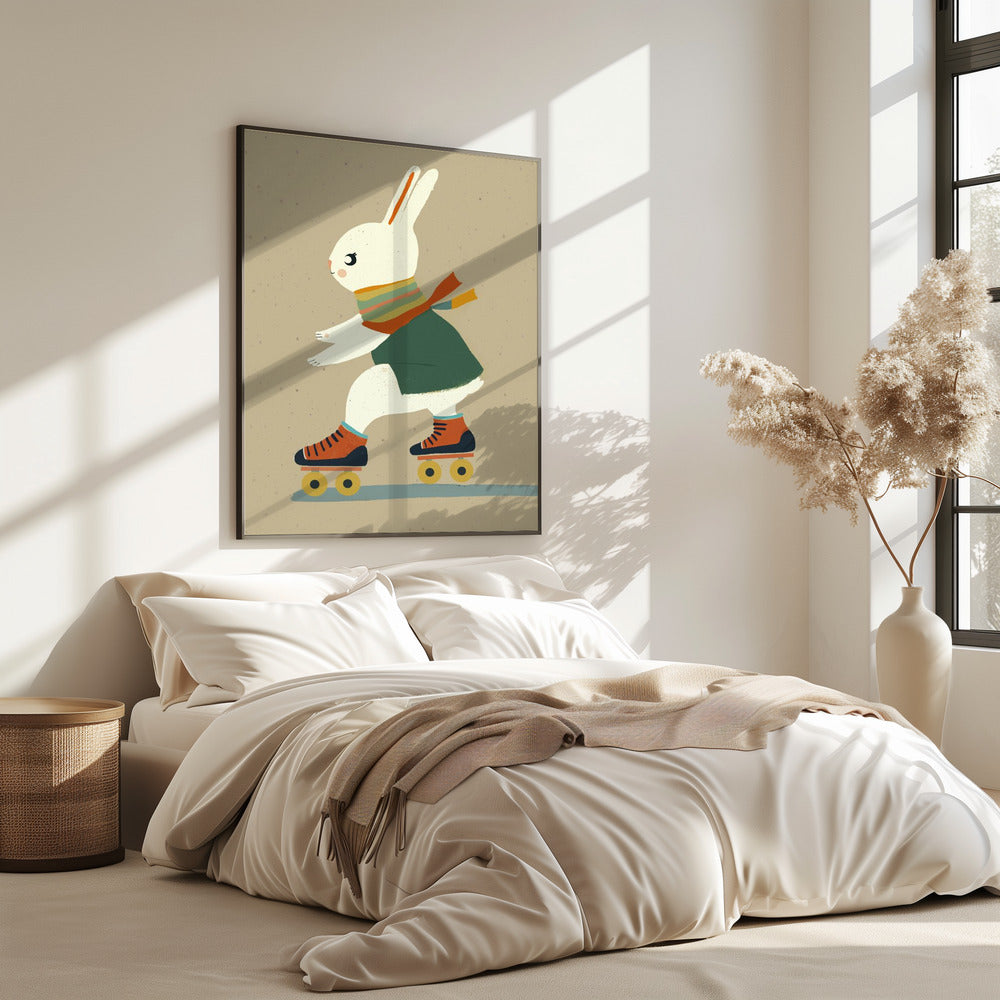 Eiskunstlauf-Hase-Glückseligkeit | Poster