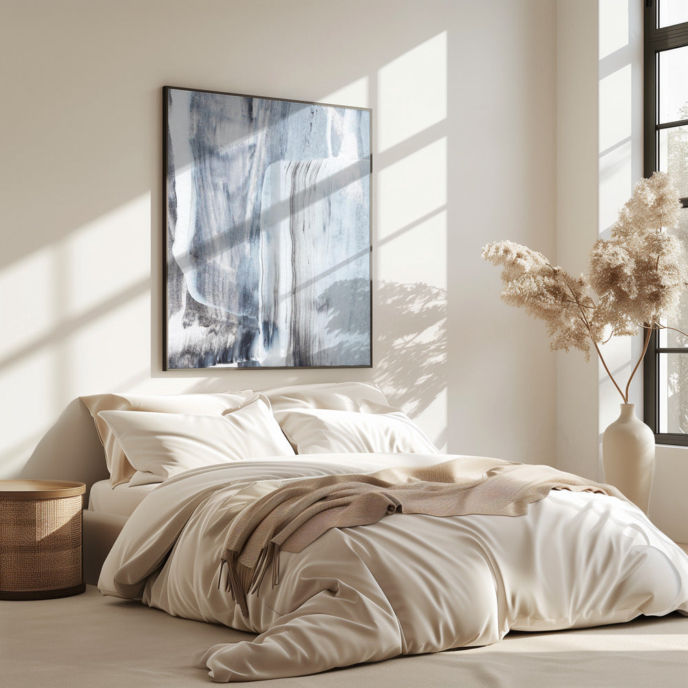Black And White Brushstrokes | Poster