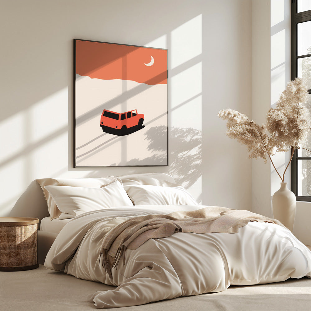 Car In Desert | Poster