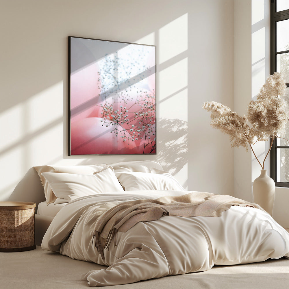 Zarte Ballons mit Blume | Poster