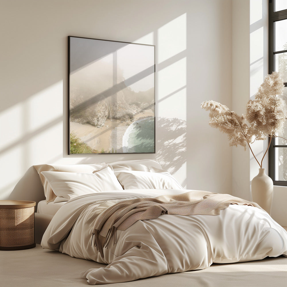 Misty Coastal Haven | Poster