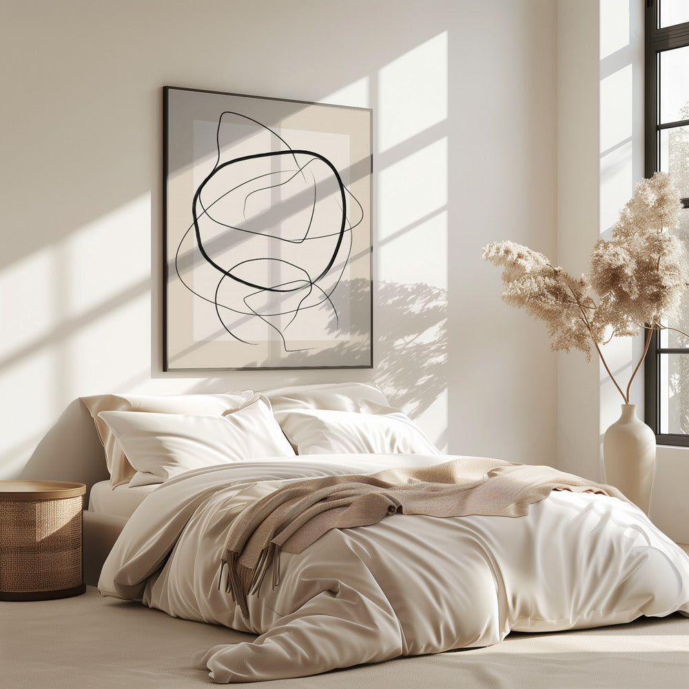 Weiche abstrakte Linienkunst | Poster