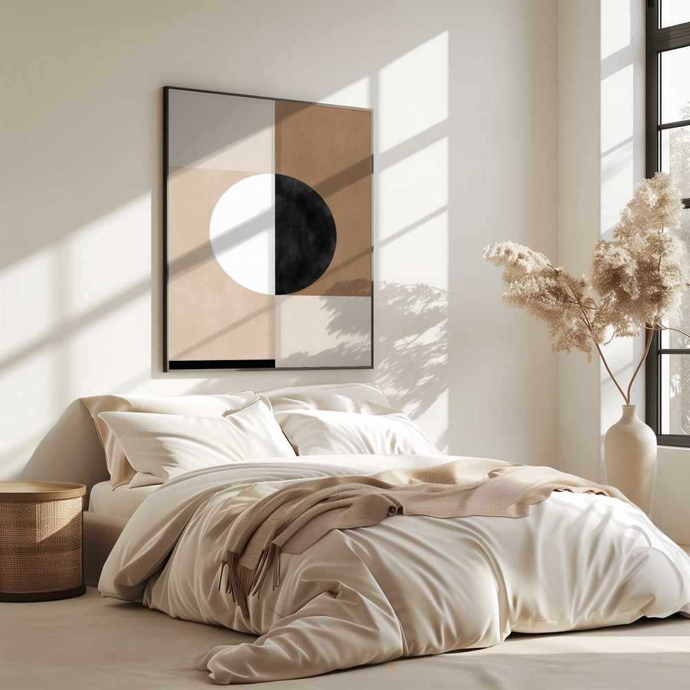 Geometrische Formen mit einem zentralen Kreis | Poster