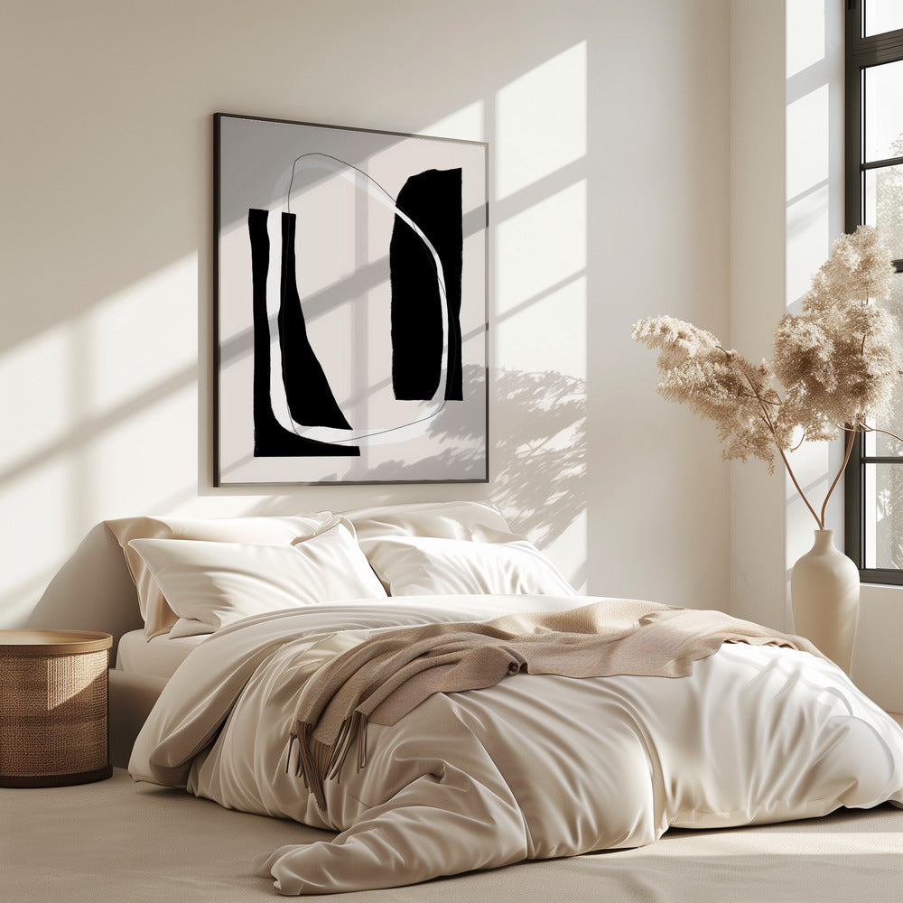 Monochrome geometrische Formen | Poster