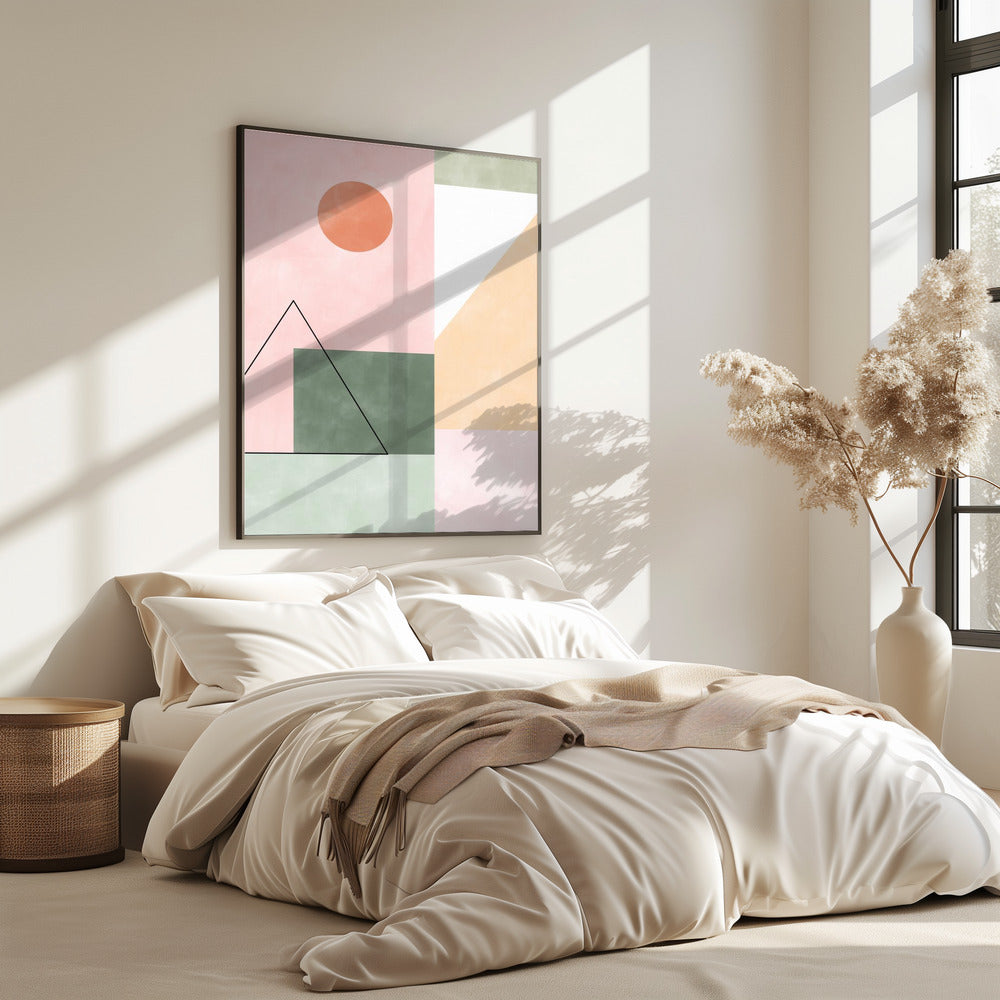 Pastelltöne mit minimalistischen Formen | Poster