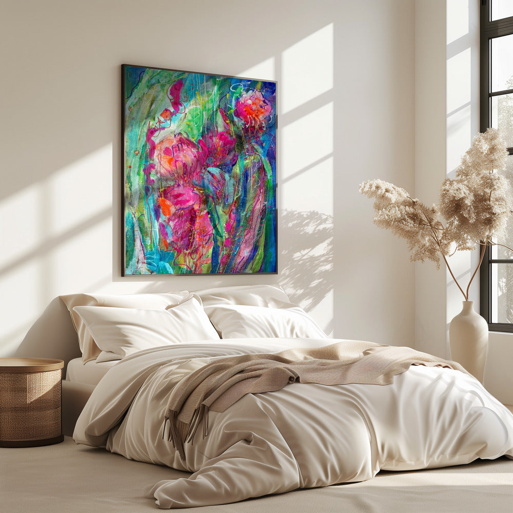 Impressionistisches Blumen-Abstraktes Poster
