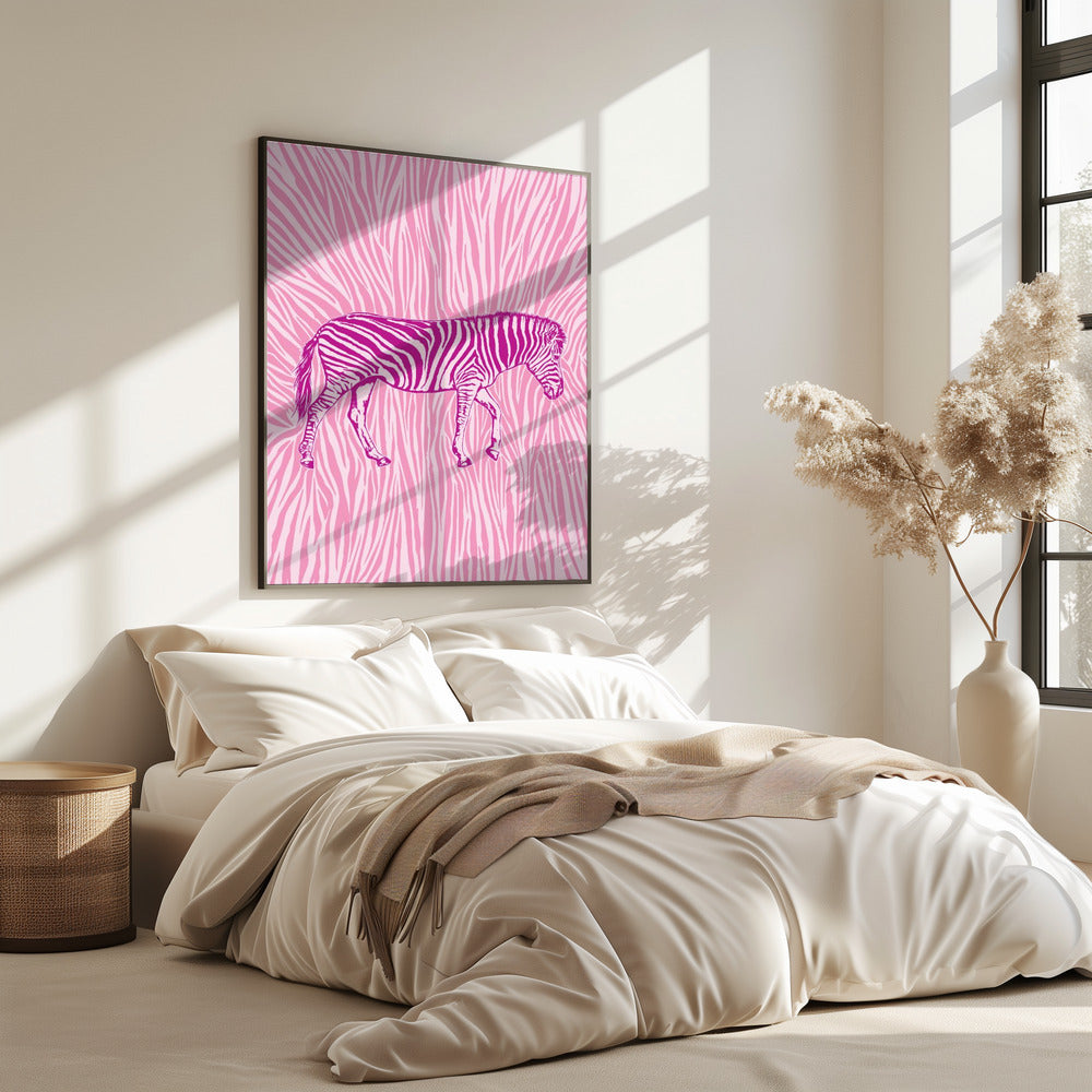 African Zebra striking camouflage | Poster