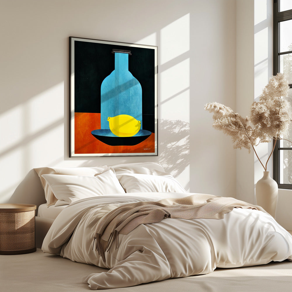 Flasche mit (einsamer) Zitrone: Skinny Bitch | Poster