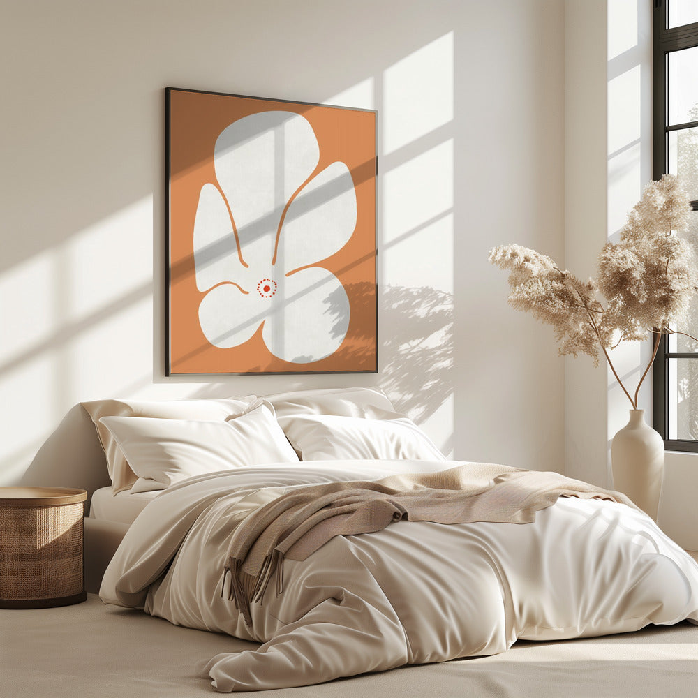 Weiße Mohnblumen Poster