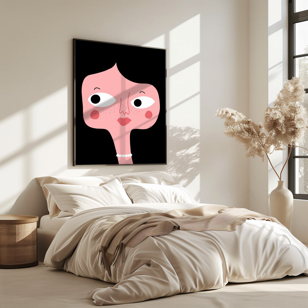 Schrulliges rosa Gesicht | Poster