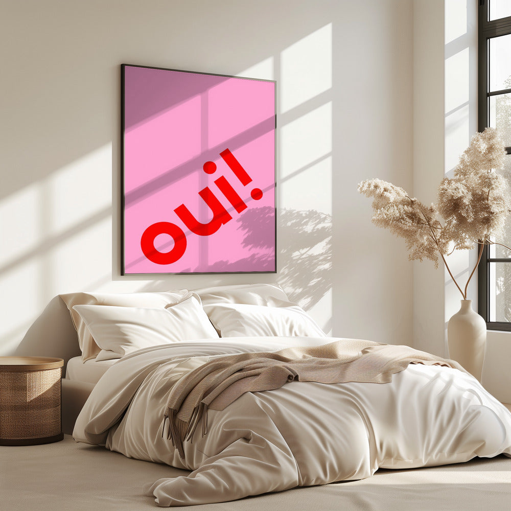Oui in fetten Buchstaben | Poster