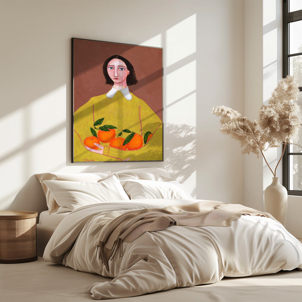 Dame mit Orangen | Poster