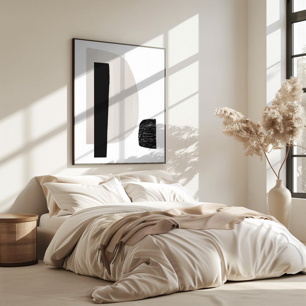 Geometrische Formen in Schwarz und Weiß | Poster