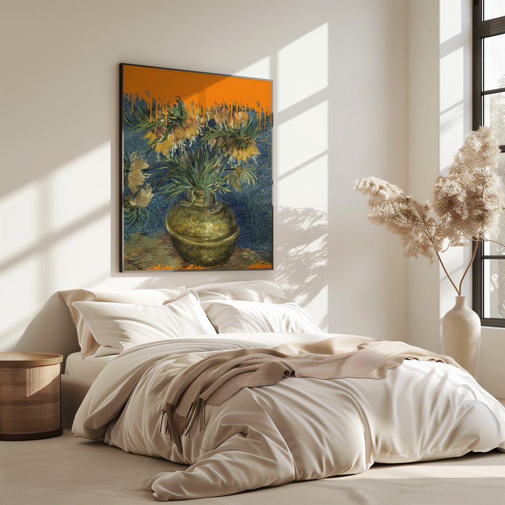 Collage Sonnenblumen und der Spritzer Van Gogh | Poster