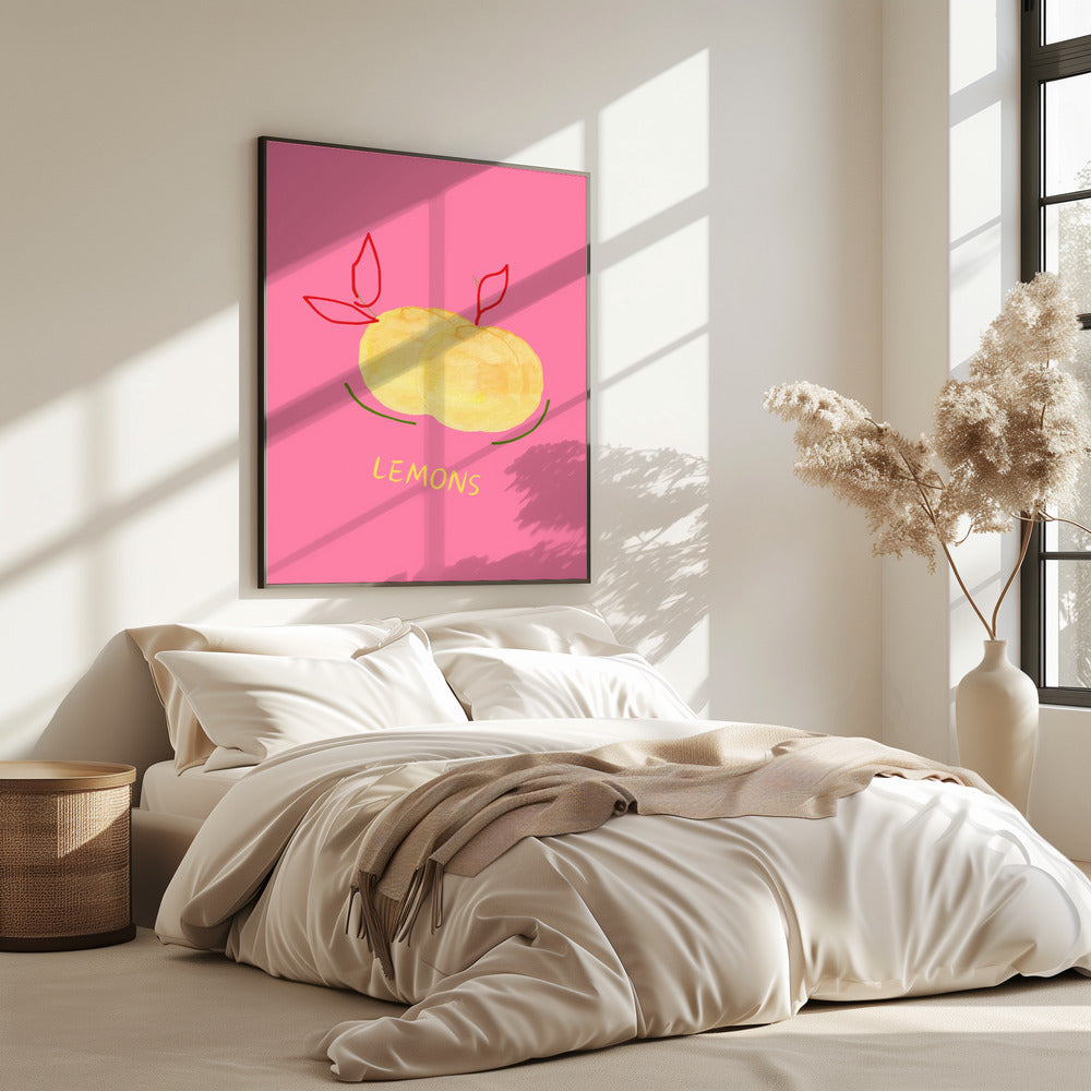 Zitronen in Pink | Poster