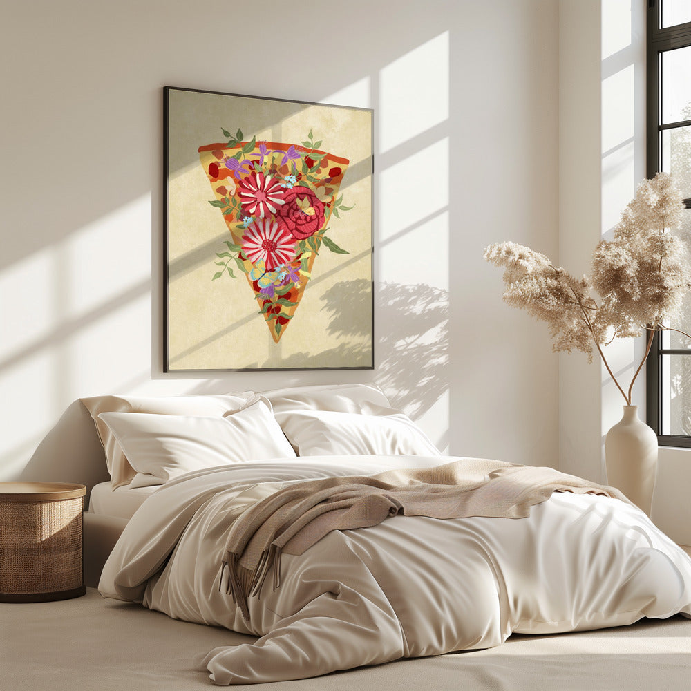 Stück Blumenpizza | Poster