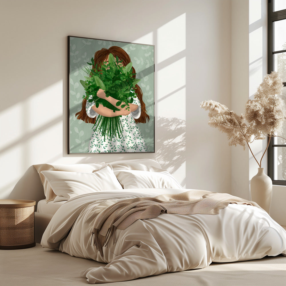 Girl with posy | Poster