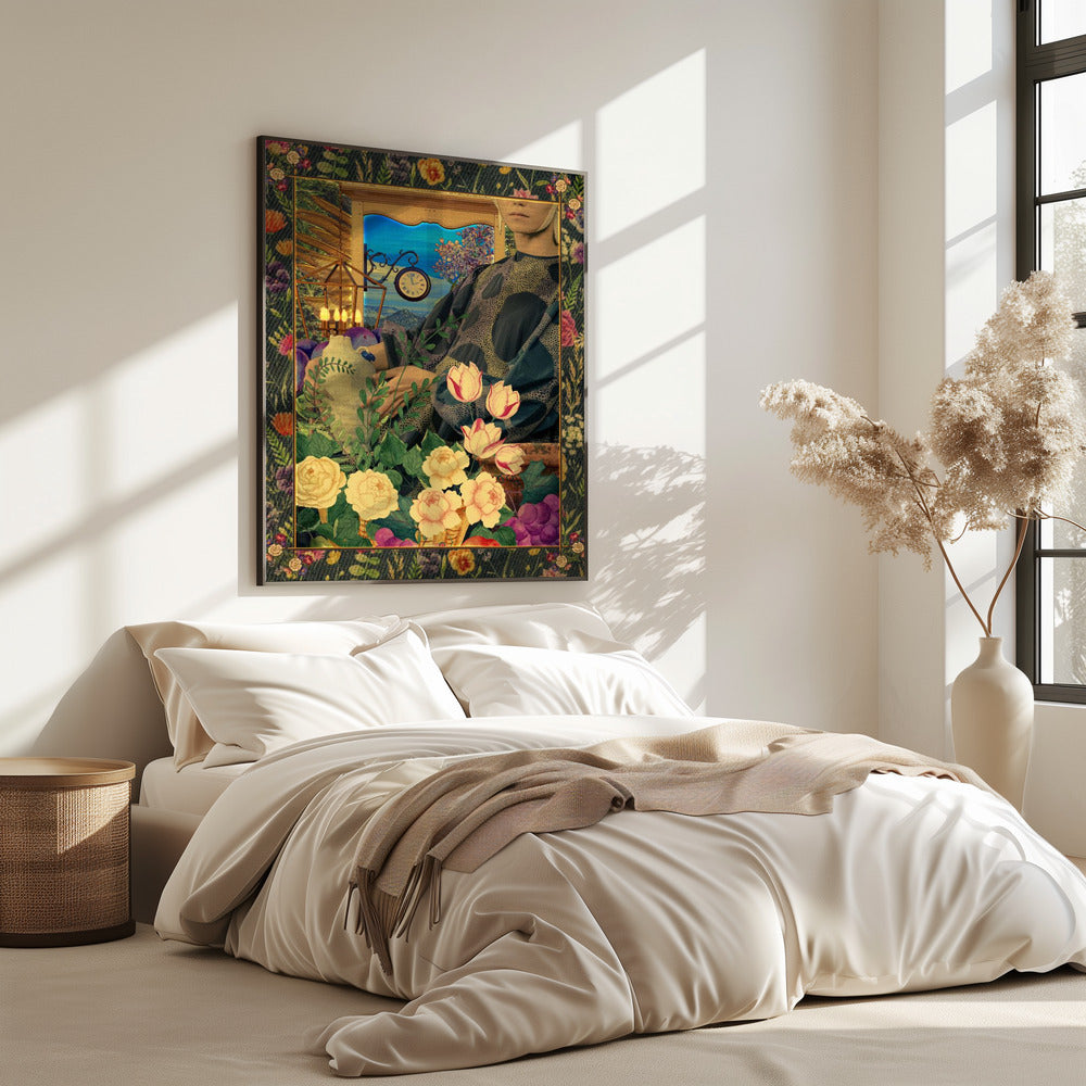 Surreale Blumenportal-Collage | Poster