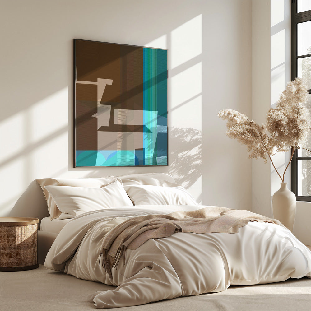 Braun Blau Gewebt 1 | Poster