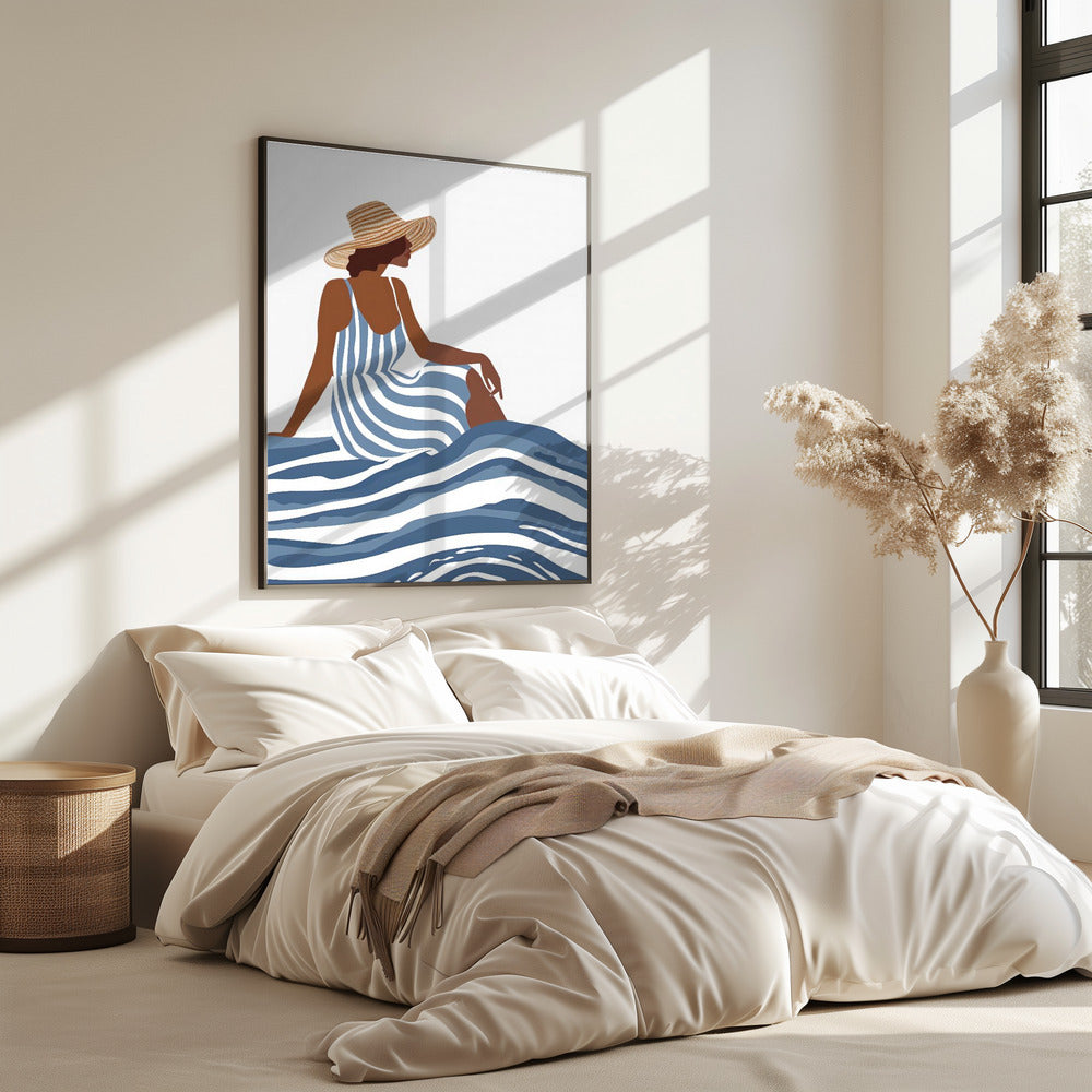 Das Mädchen im gestreiften Kleid | Poster