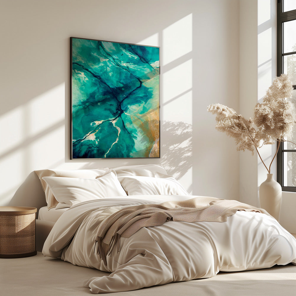 Luftlandschaften und fließendes Wasser | Poster