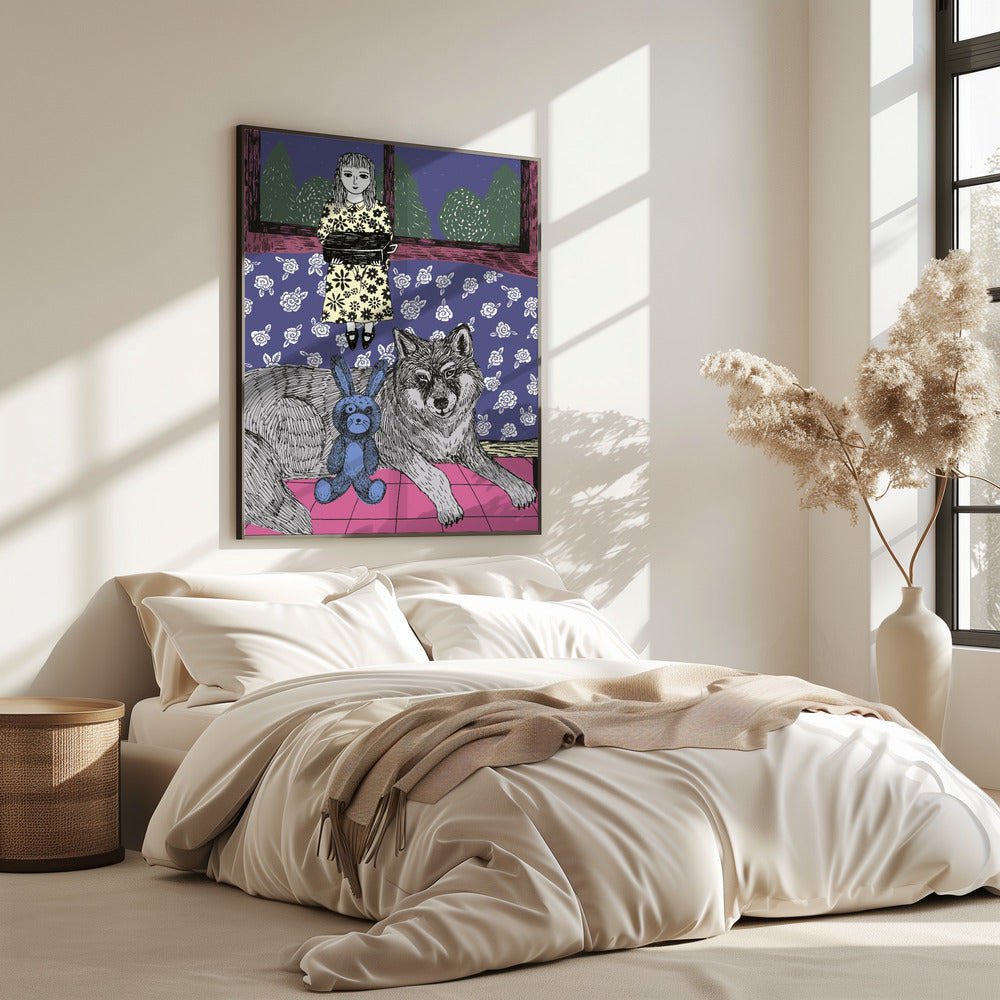 Mädchen mit Wolf | Poster
