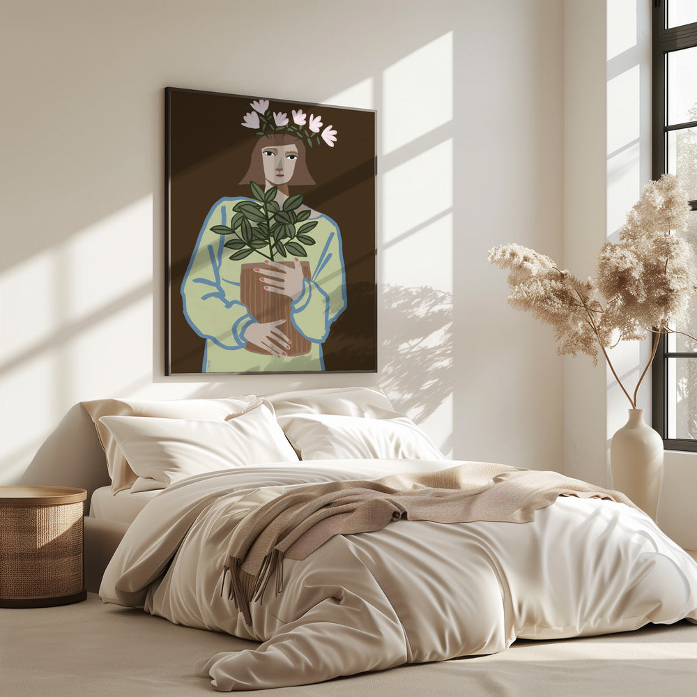 Plant mum brown | Poster