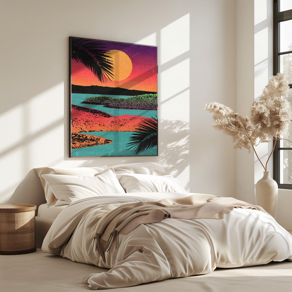 Retro-Sonnenuntergang | Poster