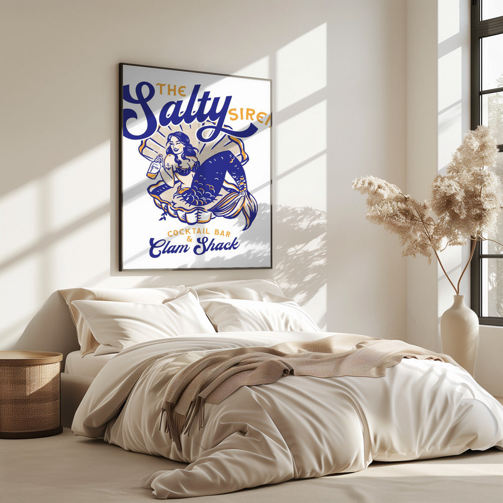 Salty Siren Cocktail Bar &amp; Clam Shack Meerjungfrau | Poster