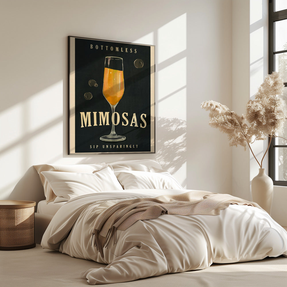 Bodenlose Mimosen Art Deco Cocktail Bar Kunst | Poster