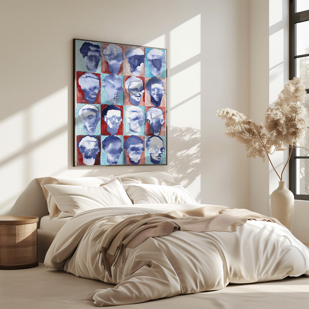 Aldo Rot Blau 4x4 | Poster