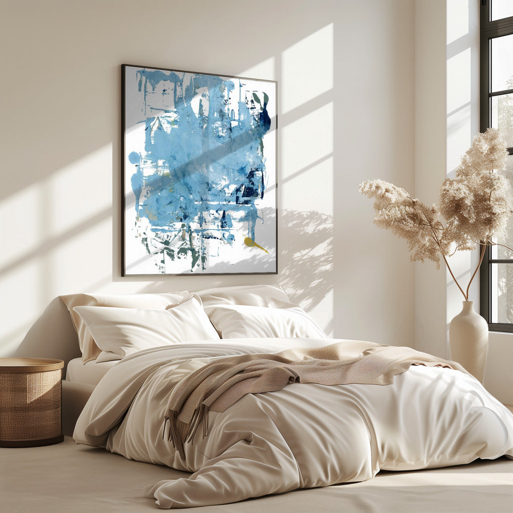 Abstract Blue Scrapes 1 | Poster