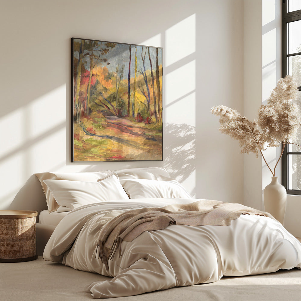 Autumn Walk Oilpainting | Poster