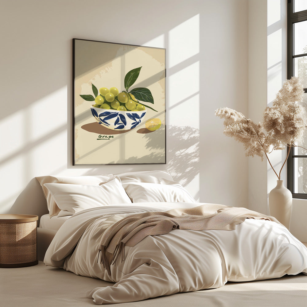 Schale mit Trauben | Poster